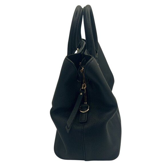 Kate Spade Black Pebbled Leather Satchel Tote Purse - Picture 4 of 7